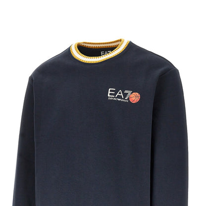 EA7 Cotton sweatshirt with logo print