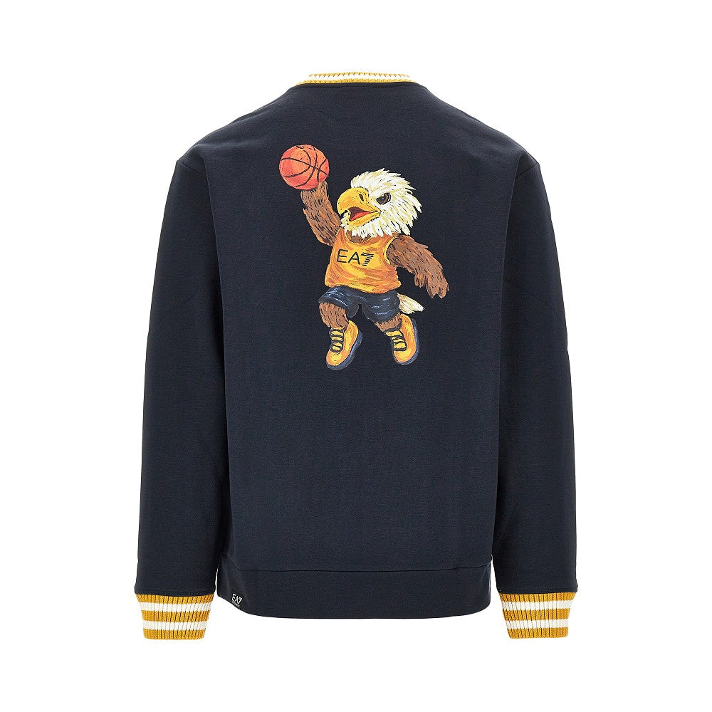 EA7 Cotton sweatshirt with logo print