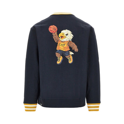 EA7 Cotton sweatshirt with logo print