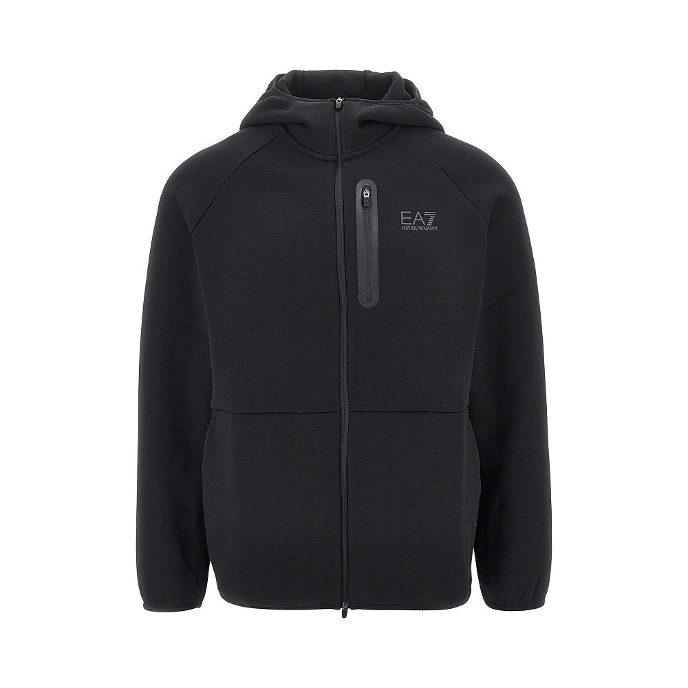EA7 Natural Ventus7 full-zip hoodie