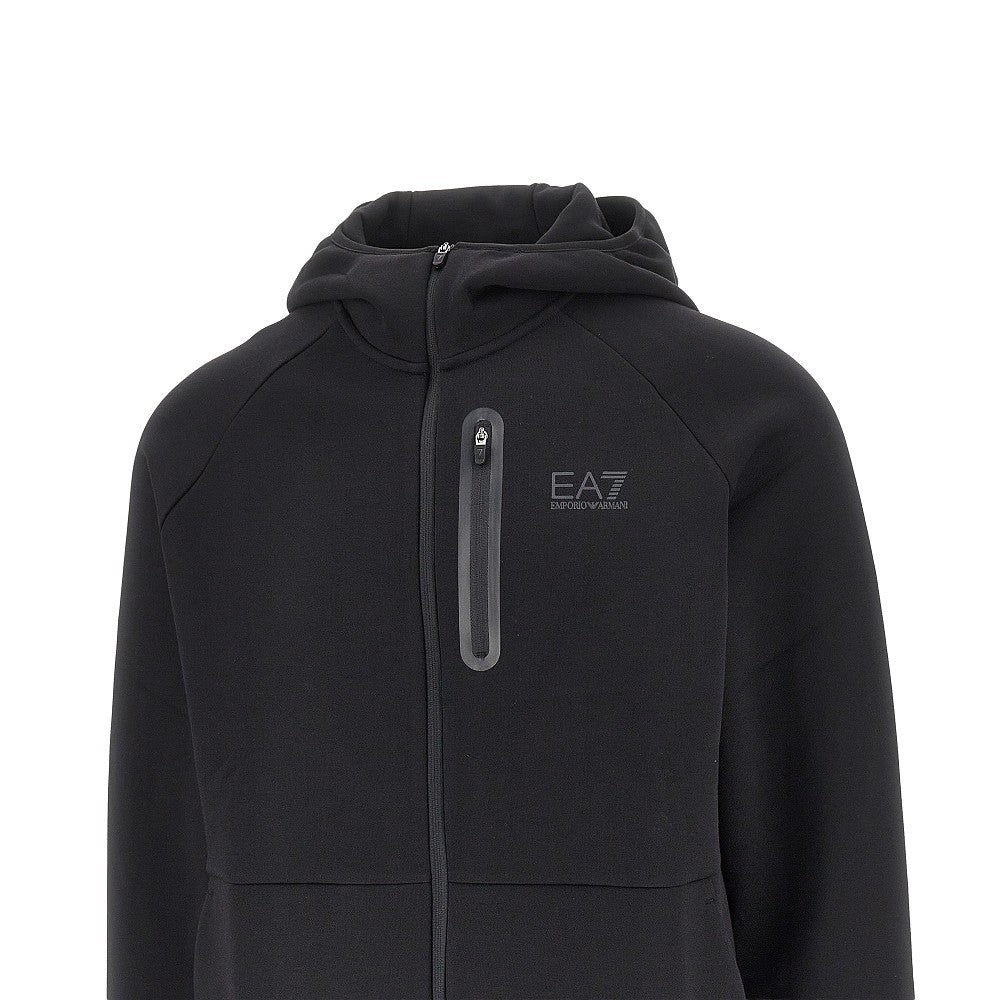 EA7 Natural Ventus7 full-zip hoodie