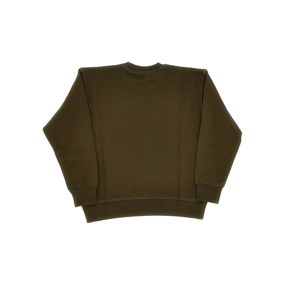 DSQUARED2 Check logo patch crewneck sweatshirt