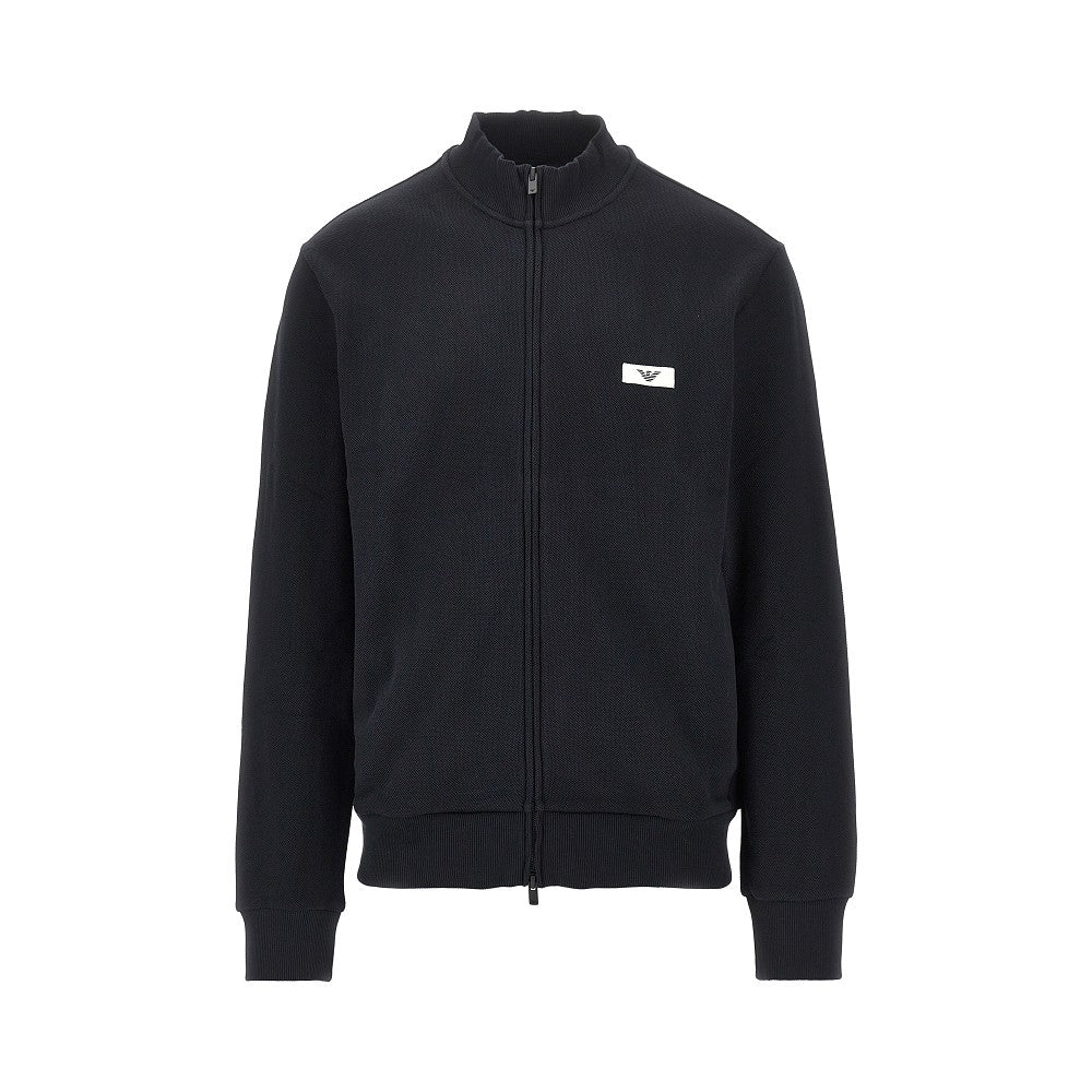 EA Bodywear Piquet jersey full-zip sweatshirt