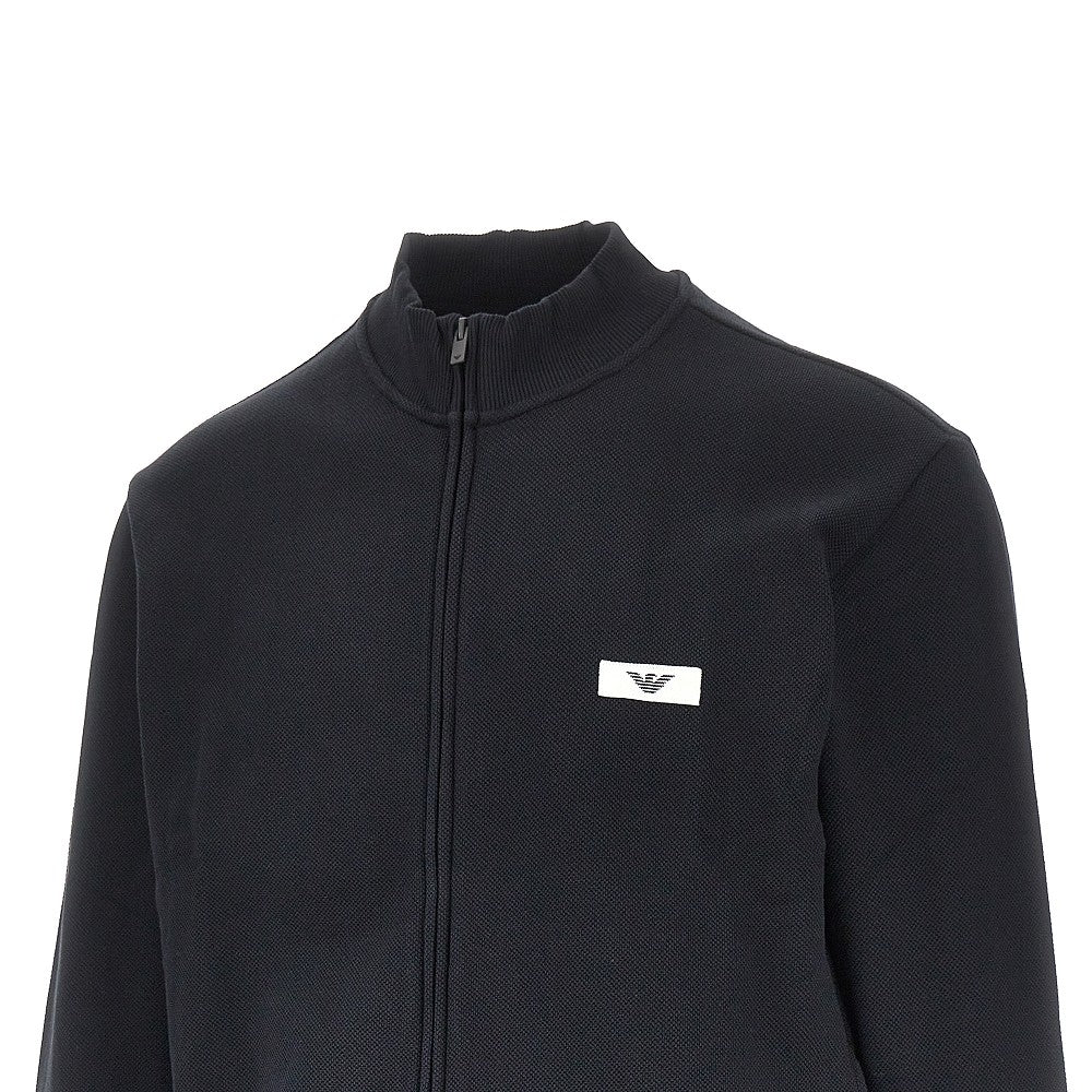 EA Bodywear Piquet jersey full-zip sweatshirt