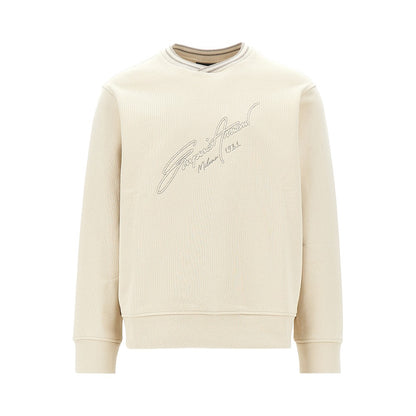 EMPORIO ARMANI Logo embroidery crewneck sweatshirt