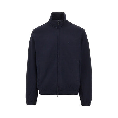 EMPORIO ARMANI Piquet jersey full-zip sweatshirt