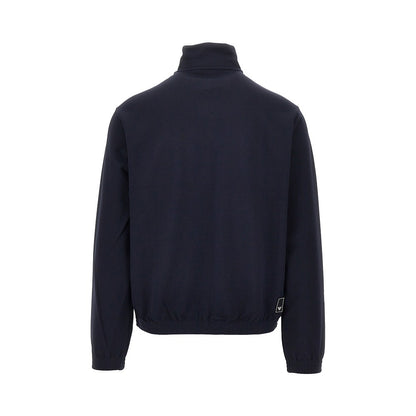 EMPORIO ARMANI Piquet jersey full-zip sweatshirt