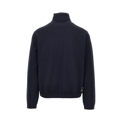 EMPORIO ARMANI Piquet jersey full-zip sweatshirt