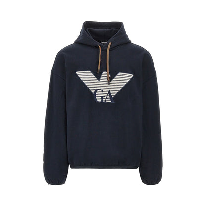 EMPORIO ARMANI Cotton and silk hoodie