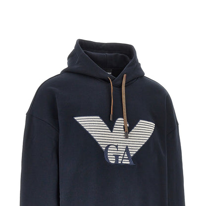 EMPORIO ARMANI Cotton and silk hoodie