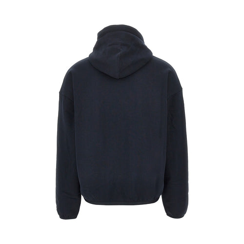 EMPORIO ARMANI Cotton and silk hoodie