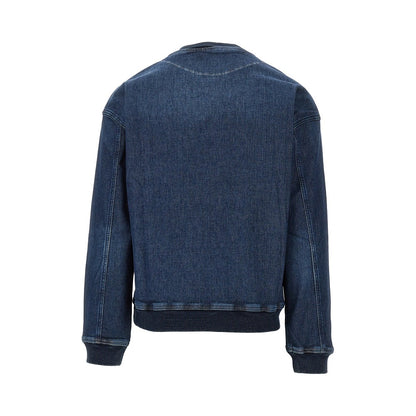 EMPORIO ARMANI Denim crewneck sweatshirt