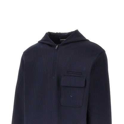 EMPORIO ARMANI Travel Essential piquet jersey hoodie