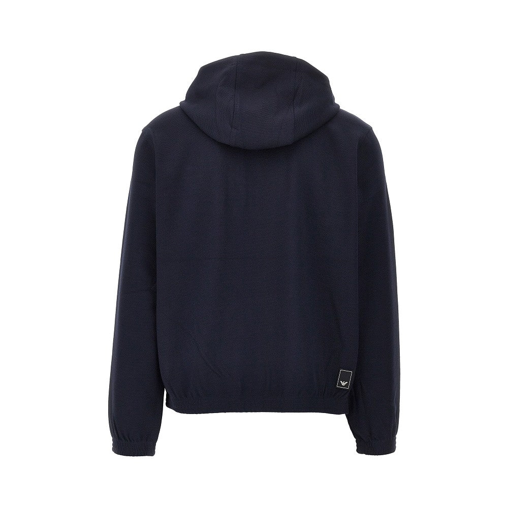 EMPORIO ARMANI Travel Essential piquet jersey hoodie