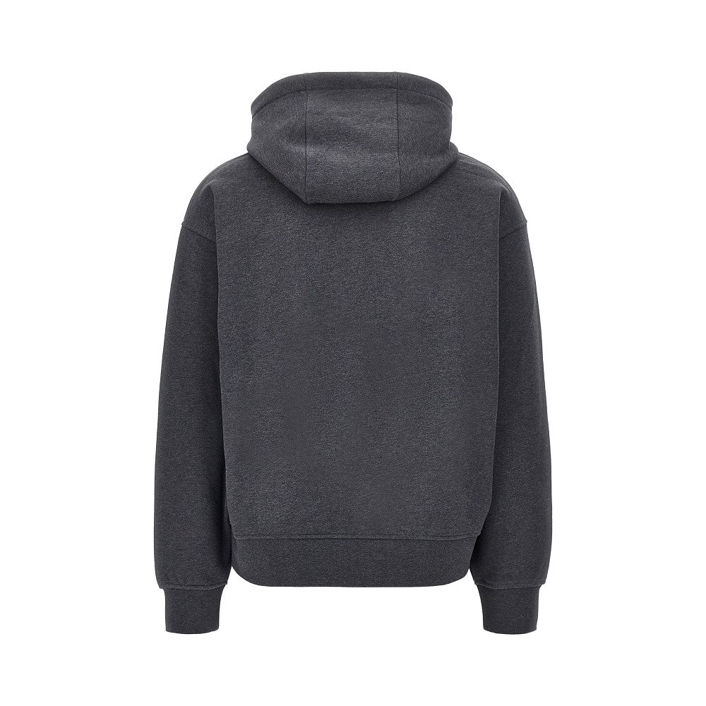 EMPORIO ARMANI Soft Touch logo embroidery hoodie