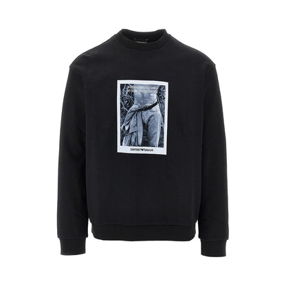 EMPORIO ARMANI Logo print crewneck sweatshirt