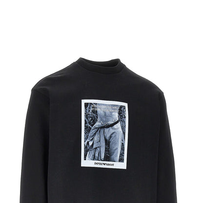 EMPORIO ARMANI Logo print crewneck sweatshirt