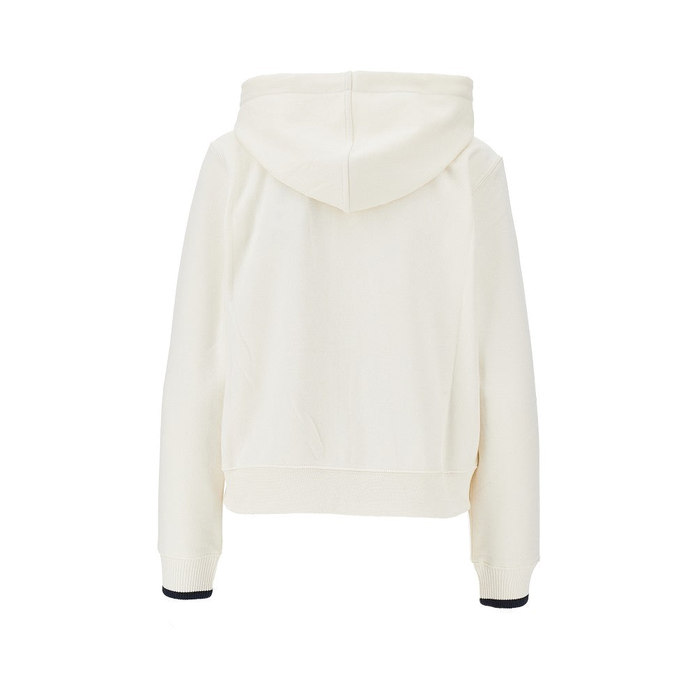 Ea Bodywear Logo embroidery full-zip hoodie