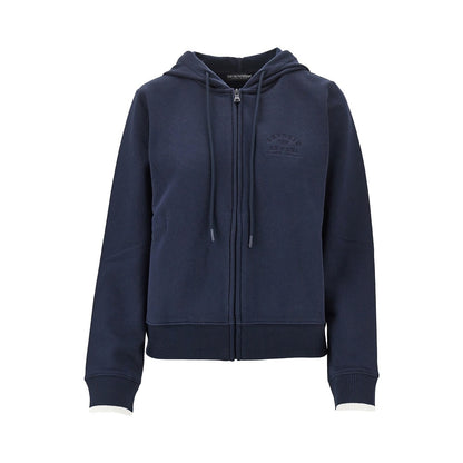 Ea Bodywear Logo embroidery full-zip hoodie
