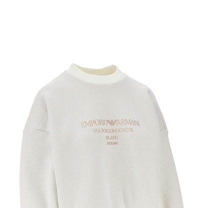 EMPORIO ARMANI Lurex jersey sweatshirt with logo