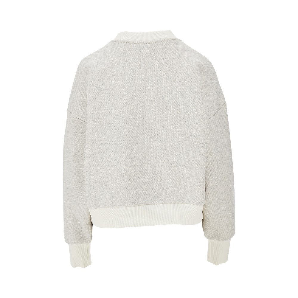 EMPORIO ARMANI Lurex jersey sweatshirt with logo