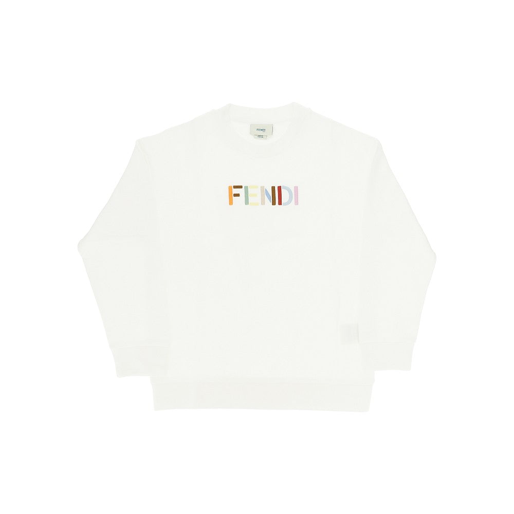 FENDI Multicoloured logo embroidery sweatshirt