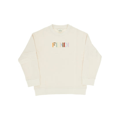 FENDI Multicoloured logo embroidery sweatshirt