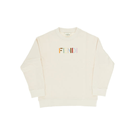 FENDI Multicoloured logo embroidery sweatshirt