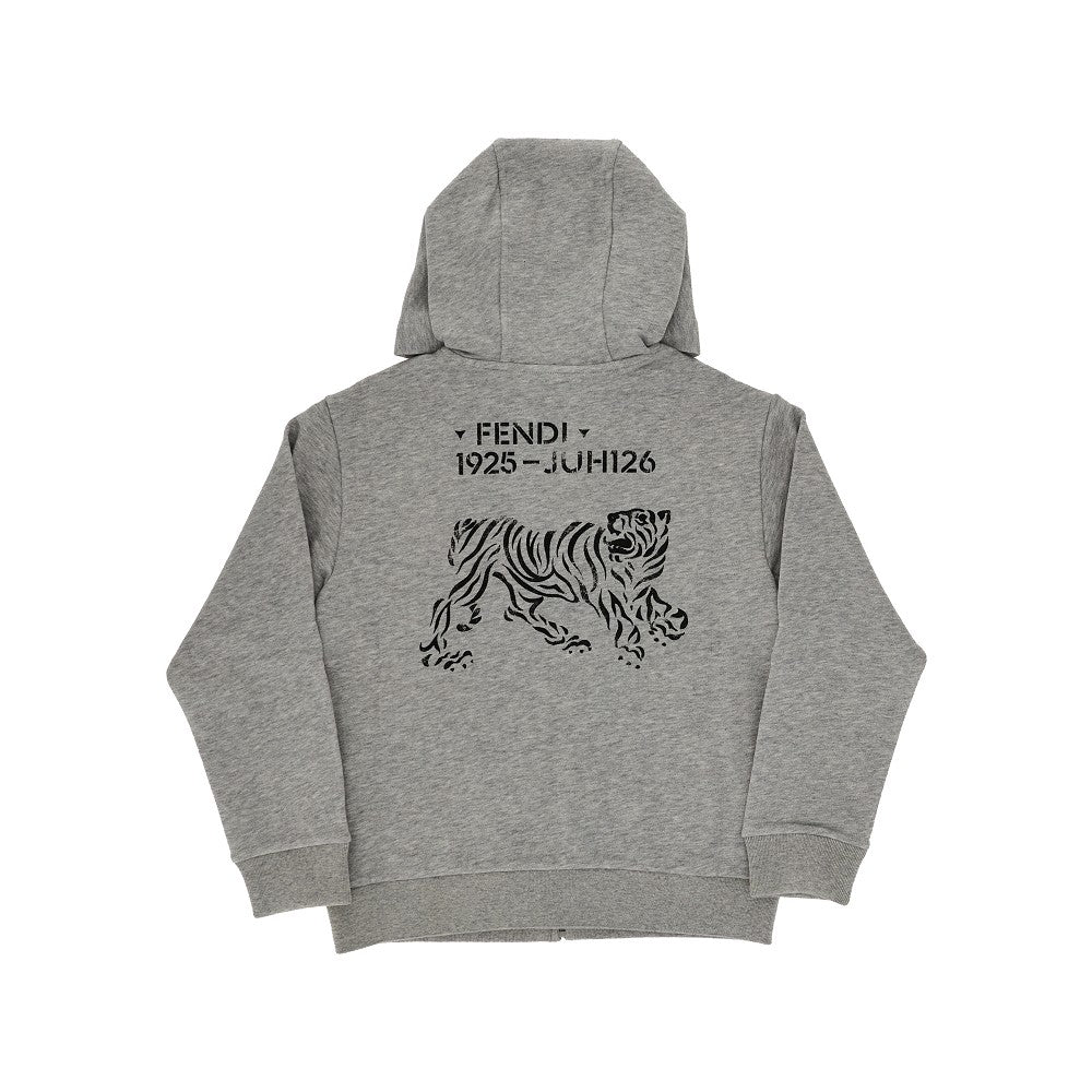 FENDI Tiger print full-zip hoodie