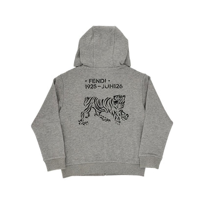 FENDI Tiger print full-zip hoodie