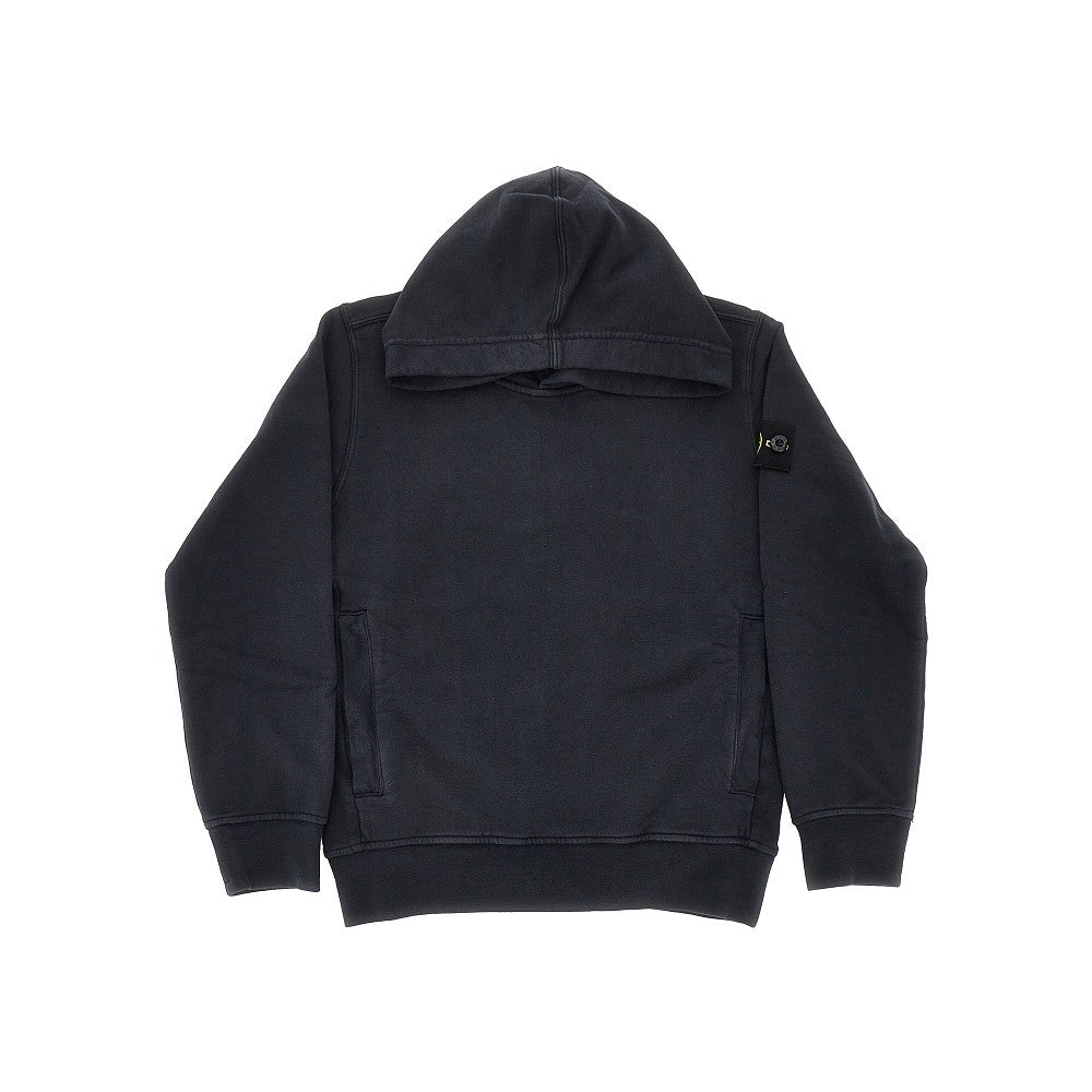 STONE ISLAND Organic cotton hoodie with Logo Badge
