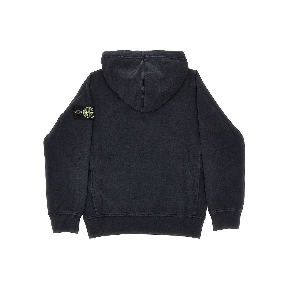 STONE ISLAND Organic cotton hoodie with Logo Badge