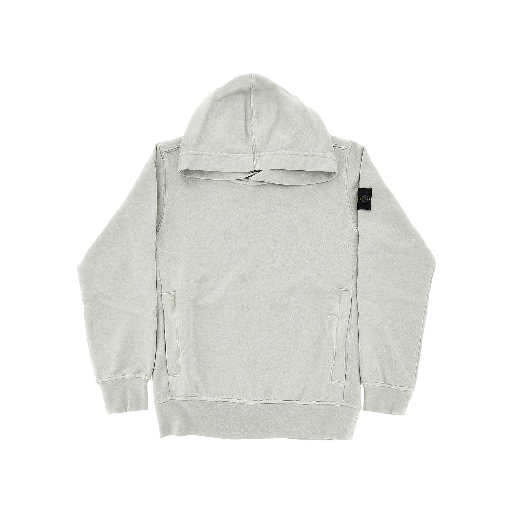 STONE ISLAND Organic cotton hoodie with Logo Badge