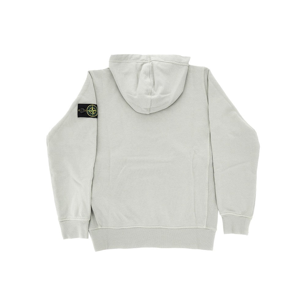 STONE ISLAND Organic cotton hoodie with Logo Badge