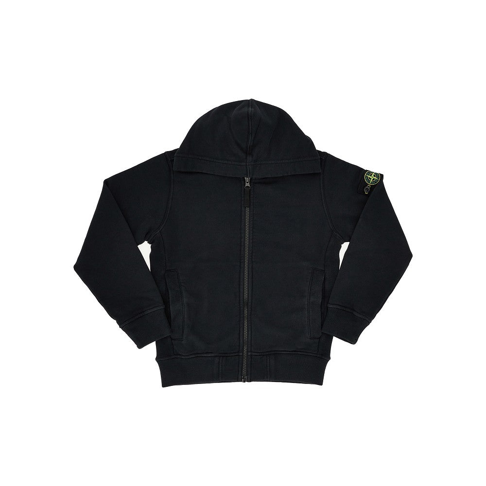 STONE ISLAND Logo badge full-zip hoodie