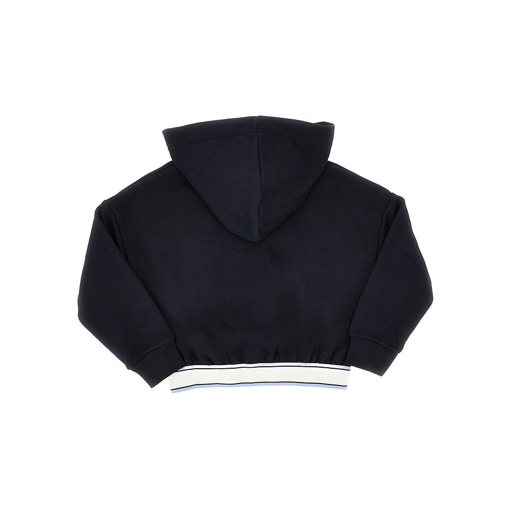 MARNI Cropped hoodie with branded elastic band