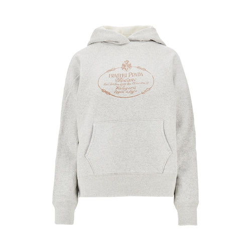 Prada Distressed cotton hoodie with
