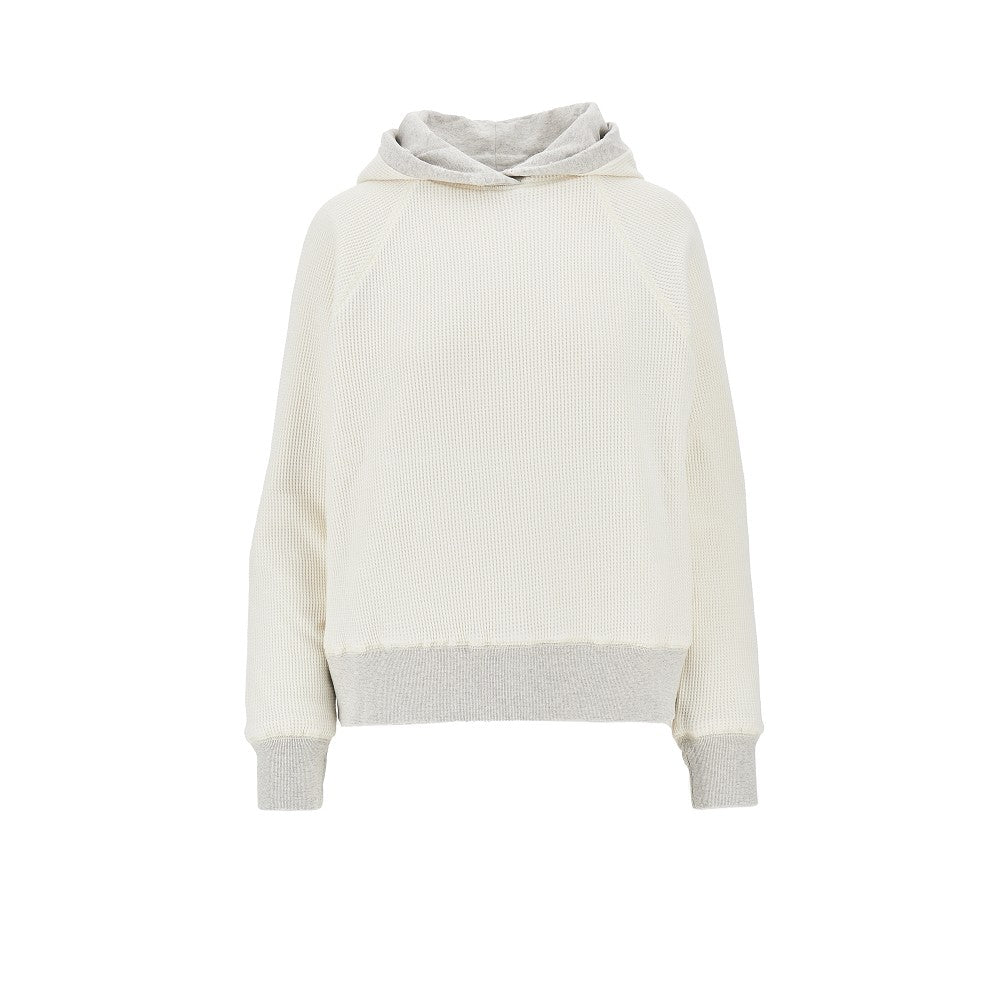 Prada Distressed cotton hoodie with