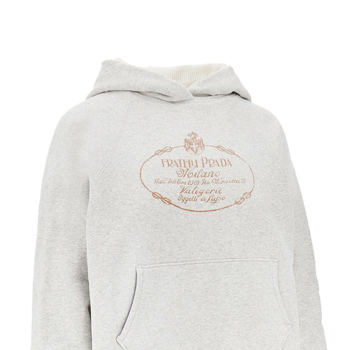 Prada Distressed cotton hoodie with