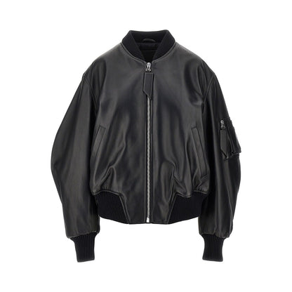 THE ATTICO Anja' leather bomber jacket