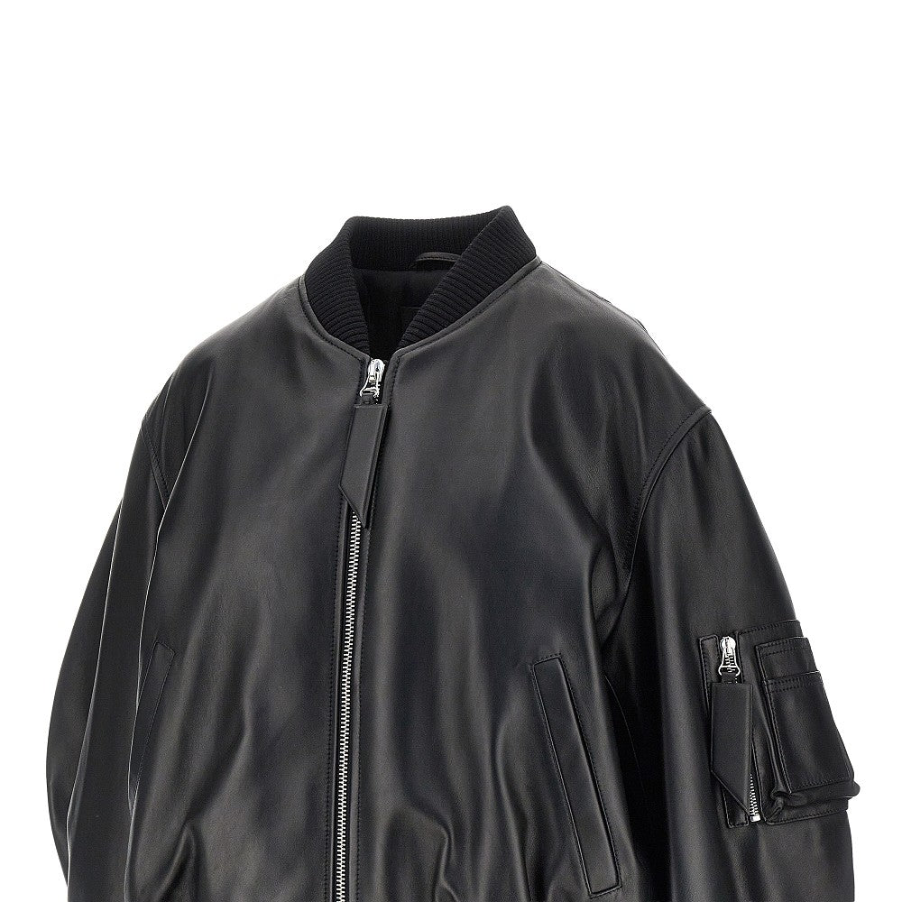 THE ATTICO Anja' leather bomber jacket
