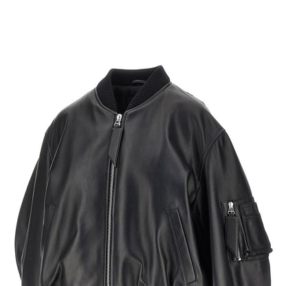 THE ATTICO Anja' leather bomber jacket