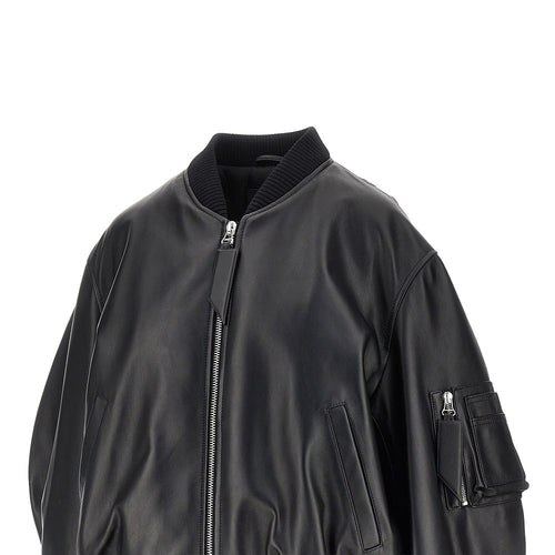 THE ATTICO Anja' leather bomber jacket
