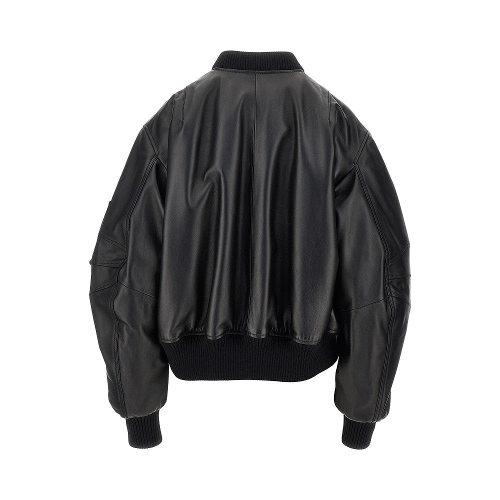 THE ATTICO Anja' leather bomber jacket