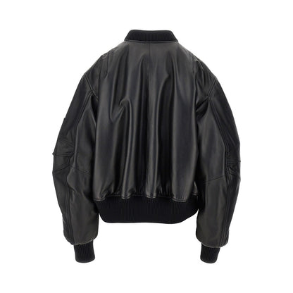 THE ATTICO Anja' leather bomber jacket