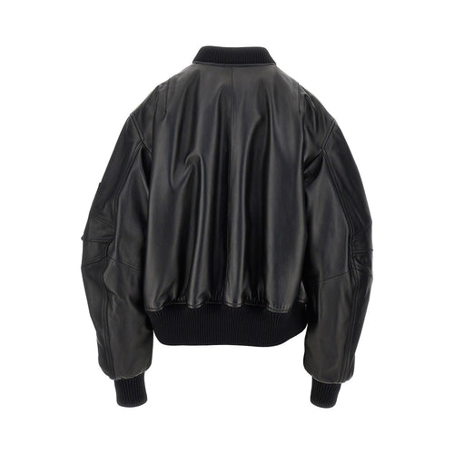 THE ATTICO Anja' leather bomber jacket