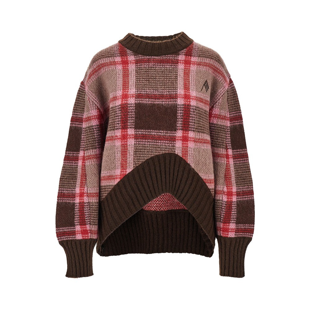 THE ATTICO Knitted sweater with logo embroidery