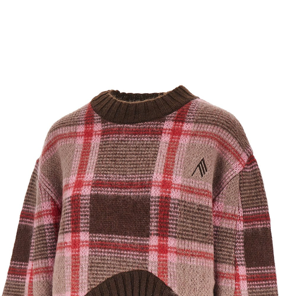 THE ATTICO Knitted sweater with logo embroidery