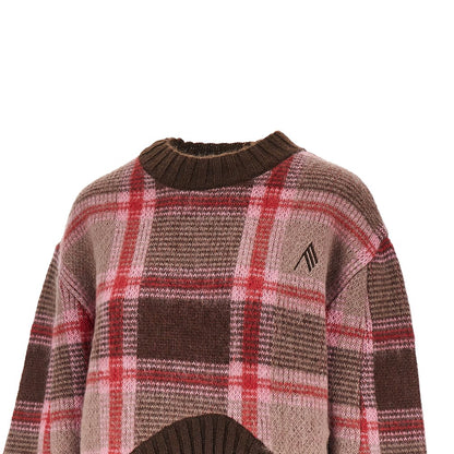 THE ATTICO Knitted sweater with logo embroidery