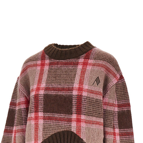 THE ATTICO Knitted sweater with logo embroidery